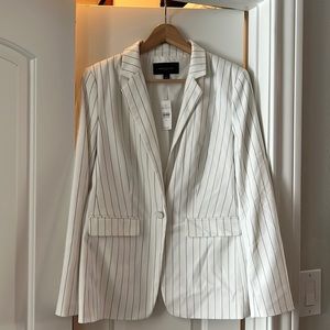 *NEW WITH TAGS* Ann Taylor White blazer with black stripes size 10